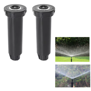 Nouveau arroseur à impact escamotable en plastique à engrenage 360° de 1/2 po pour l'irrigation des jardins, pelouses et fermes, 25-360 degrés - Product Image 1