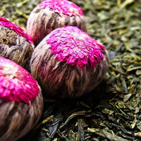 Boule de thé de santé Puer brute faite à la main de marque privée OEM thé en fleurs fraîches avec un excellent emballage
