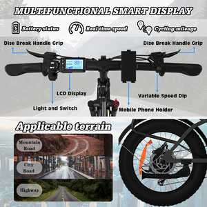 Bicicleta Plegable de 20 Pulgadas, 250w, 36v, Batería de Litio de 13ah, Neumáticos Anchos para Ciudad, Eléctrica - Product Image 4