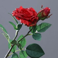Haute qualité 2 têtes Real Touch Rose artificielle fleur mariage et tige décorative pour la maison pour l'obtention du diplôme de Noël et Pâques