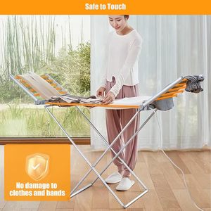 Séchoir à linge électrique pliable en aluminium à température constante pour séchage et éclairage des vêtements - Product Image 3