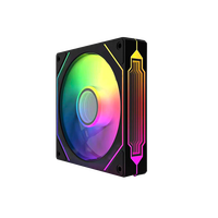 Ventilateur de Boîtier d'Ordinateur Jungle Leopard Prism 4pro 120mm Noir Blanc Effet Miroir Infini Lumineux ARGB Plastique Roulement à Billes Faible Bruit