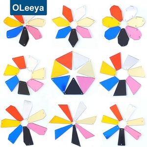 Nuevos Cristales Verdes para Coser, Gemas Acrílicas con Acabado de Espejo, Más de 37 Formas, Adhesivos Planos para Coser en Vestidos de Noche - Product Image 5
