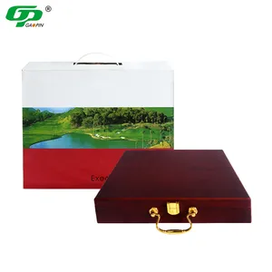 Conjunto de massinha de golfe redwood, jogo de caixa de presente portátil de luxo de golfe com alto custo