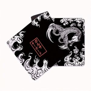 Extended <b>Gaming</b> <b>Mouse</b> <b>Pad</b> Dragon Design Black White Fabric Waterproof Rectangular 1000x500mm Stitched Edge Desktop Use Stock - Product Image 2