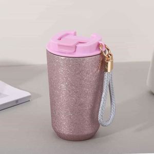 Simple 304 Stainless Steel <b>Coffee</b> Mug Portable Car Thermos Business Office Gift Dual-Drink Mug - Product Image 3