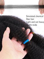 Extensions de cheveux synthétiques 12 pouces Afro Kinky Twist Marley Braid, ignifuges, pré-étirées, pour tressage au crochet, sans nœuds, pour femmes