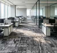 Dalles de moquette modulaires 66x66 avec support non-tissé, solution en nylon antistatique et insonorisante pour bureaux et bâtiments commerciaux – Approvisionnement direct usine