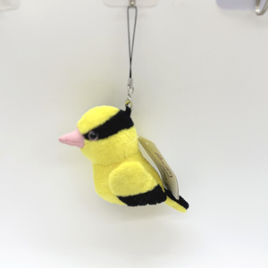 Produttore di animali imbalsamati giocattoli cartone animato peluche peluche uccellini gialli ciondolo con portachiavi in peluche personalizzato - Product Image 6