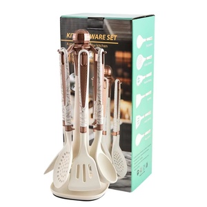 Hot Selling Kitchen Accessories Set Cooking Tools Kitchen Utensil Set Kitchenware Set with Storage Rack - Product Image 4