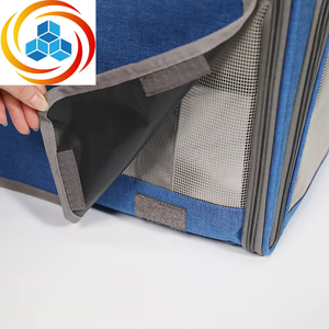 Transportín Plegable de Malla Suave con Soporte de Alambre Oxford 600D para Mascotas Pequeñas y Medianas, Cuadrado, con Cremallera, para Gatos, Perros y Animales Pequeños, Ideal para Viajes - Product Image 2