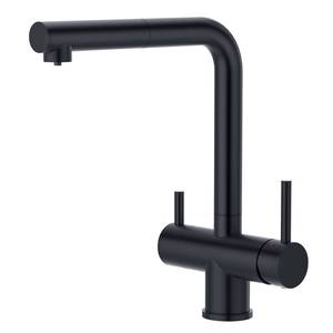 Pull Out 304 Stainless Steel Sink Faucet <b>Brushed</b> Finish 3 Way Water Filter Mixer Double Handle Kitchen Tap - Product Image 3