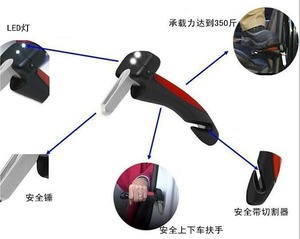 Maniglia per portiera <span class=keywords><strong>auto</strong></span> 5 in 1 barra di assistenza antisdrucciolo per anziani supporto in piedi per sicurezza martello ausilio per mobilità - Product Image 2