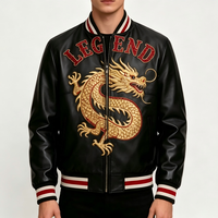 Fabricants de vêtements personnalisés, veste en cuir lourde pour homme, veste bomber de course avec logo personnalisé en strass