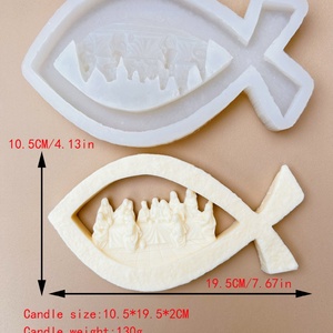Molde de silicona para aromaterapia de la Última Cena, cristianismo, Iglesia, Domingo de Pascua, Jesús, resina, vela, yeso, cemento, creando piezas impresionantes - Product Image 5