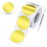 Autocollants adhésifs imprimés rotatifs 50 mm multicolores à six couleurs, les plus vendus, en stock, spécifiquement pour l'exportation transfrontalière