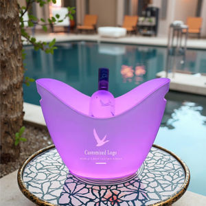 カスタム8LスクエアLEDアイスバケットオイルスプレーPPプラスチック環境にやさしいポータブルパーティーホテル & サービス用 - Product Image 1