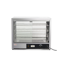 Vitrine chauffante électrique commerciale pour aliments, 5 niveaux, en verre, pour tartes, avec thermostat, modèle FW-805