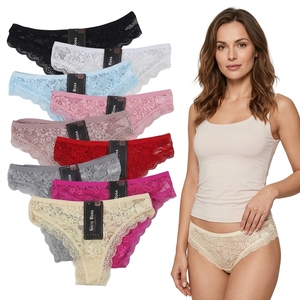 Perizoma da donna in cotone traspirante e traspirante a basso prezzo confortevole in pizzo Sexy - Product Image 1
