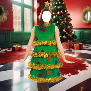 Nuevo vestido verde para mujer, <span class=keywords><strong>disfraz</strong></span> <span class=keywords><strong>de</strong></span> árbol <span class=keywords><strong>de</strong></span> Navidad para mujer, traje <span class=keywords><strong>de</strong></span> árbol <span class=keywords><strong>de</strong></span> Navidad, disfraces <span class=keywords><strong>de</strong></span> Navidad para adultos para mujer - Product Image 4