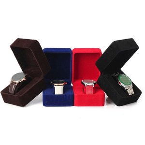 Factory Direct Custom Logo Velvet Watch Box Personalized Luxury PU Leather Watch Travel <b>Case</b> for Watch Storage and <b>Display</b> - Product Image 3