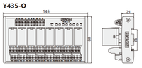 Modul Relay Daya SiRON Y435-O Seri Kontrol Industri PLC DC24V Relay Elektromagnetik 8-Kanal 2C Pemasangan Rel DIN ROHS