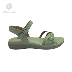 독특한 디자인 경량 통기성 오픈 토 플랫 샌들 여름 아늑한 샌들 여성용 비치 샌들 - Product Image 1