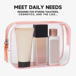 Bolsa de Aseo Transparente Personalizada con Logotipo, Bolsas de Cosméticos de PVC Transparentes con Cierre para Mujer, para Llevar en el Avión - Product Image 2