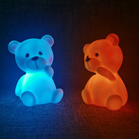 Veilleuse LED en forme d'ours de dessin animé Boyid pour enfants et bébés, en silicone, pour la chambre à coucher