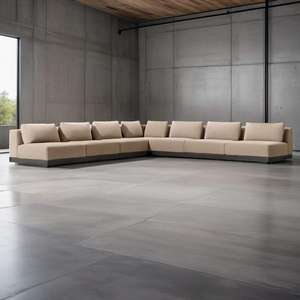 Nuevo Conjunto de Muebles de Patio Seccionales en Forma de L de Aluminio para Todo Clima, para Hoteles y Villas - Product Image 2