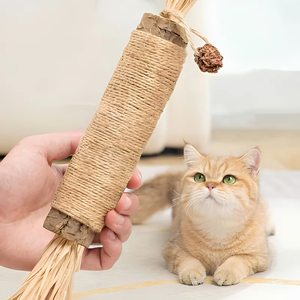 <span class=keywords><strong>Jouet</strong></span> pour chat super <span class=keywords><strong>grand</strong></span> format en silvervine, bâton de catnip avec herbe de raphia, fruits et plumes, <span class=keywords><strong>jouet</strong></span> interactif pour chat à mâcher et à chatouiller - Product Image 1