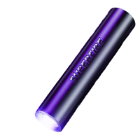 Senter UV LED USB-C Isi Ulang Industri ABS Mini Kuat 395nm Ultraviolet Cahaya Hitam Warna Ungu Tegangan Input 3.7V