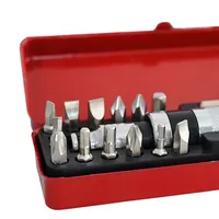 Set Obeng Impact Heavy Duty, Kit Peralatan Obeng Tahan Guncangan dengan Mata Bor Chisel, Alat Pengangkat/Pembuka Sekrup Pipih