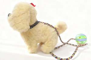 Chien d'attache de couleur jaune, peluche, jouet électrique pour chien, jouet réaliste qui peut marcher et aboyer, jouet pour animaux de compagnie pour enfants - Product Image 5