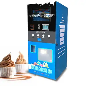 Es Krim Lembut Komersial Otomatis/Yogurt Beku/Mesin Penjual Otomatis