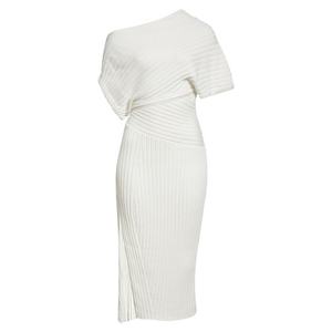 Robe pull blanche asymétrique, nouvelle collection automne/hiver - Product Image 5
