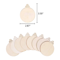 BOGE Joyeux Noël Boules Rondes en Bois Étiquettes Décorations de Noël Ornements Artisanaux DIY Noël Nouvel An Navidad Décoration