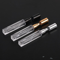 En stock, flacon de parfum personnalisé, mini flacon en verre transparent, atomiseur de parfum rechargeable, flacon d'emballage cosmétique