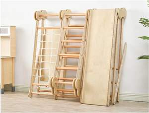 <span class=keywords><strong>Bois</strong></span> naturel intérieur/extérieur escalade Playhouse enfants Jungle Gym <span class=keywords><strong>jouet</strong></span> équipement pour usage éducatif maison jardin - Product Image 4