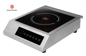 Table de cuisson à induction simple commerciale haut de gamme 3500W, technologie demi-pont, plaque de cuisson en verre microcristallin noir - Product Image 3