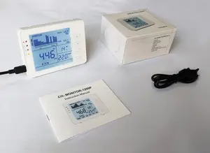 Monitor de <span class=keywords><strong>CO2</strong></span>, monitor de dióxido de carbono con temperatura y humedad para el hogar monitor de aire interior con registrador de datos/medidor de <span class=keywords><strong>CO2</strong></span> - Product Image 6