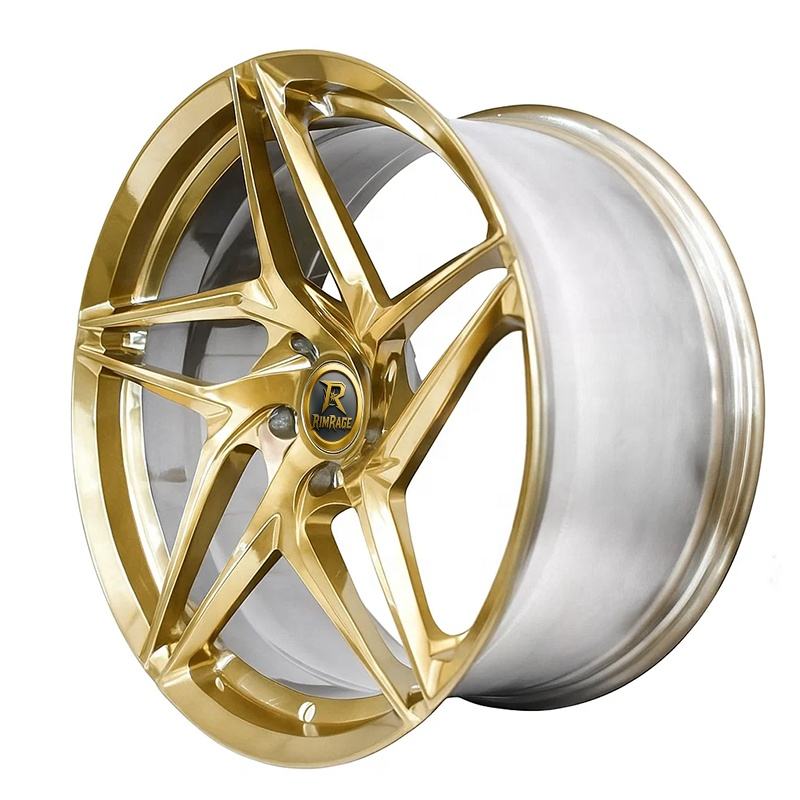 Or poli / argent brossé