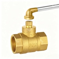Robinet à boisseau sphérique verrouillable en laiton à poignée triangulaire, vanne d'isolement pour compteur d'eau, type de verrouillage Plum/Cross PN16, 1/2"-2", OEM disponible