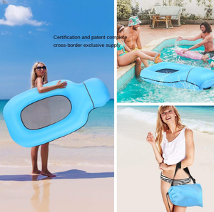 Loại Mới 2021 Trọng Lượng Nhẹ Vải Nylon Bơm Hơi Nổi Lounger Ghế Nước Võng Bè Không Bơm Yêu Cầu Hồ Bơi Raft Lounges - Product Image 3