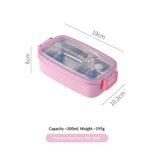 Nouvelle boîte à lunch en acier inoxydable avec couverts, boîte de conservation des aliments, boîte à lunch hermétique de qualité alimentaire avec compartiments à saveurs croisées - Product Image 2