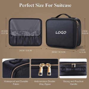 Borsa per il trucco cosmetica da donna portatile professionale all'ingrosso borsa per il trucco custodia per il trucco borsa per il trucco con specchio intelligente - Product Image 6