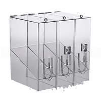 Distributeur de café en grains et de bonbons en acrylique haute transparence pour usage commercial, montage facile, design moderne autoportant