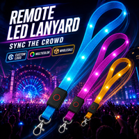 Longstargift Lanière LED synchronisée à clignotement haute luminosité en nylon tissé pour festivals de musique, événements interactifs et OEM