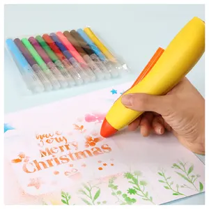 Giocattoli educativi per bambini pittura fai da te giocattolo aerografo Stencil Set colorato ricaricabile elettrico aerografo penna bambini spruzzatore d'aria Marker