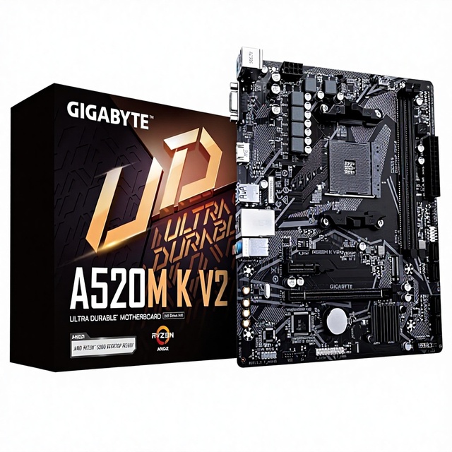 GIGABYTE A520M K V2 (REV. 1.0) AMD A520 AM4 M ATX Motherboard DDR4 SATA Integrated Graphics USB 2.0 Ports Desktop New